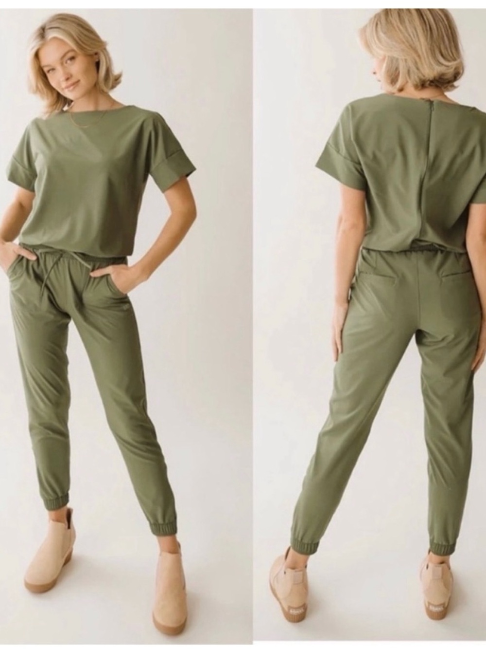 Albion Olive Green Jogger Set